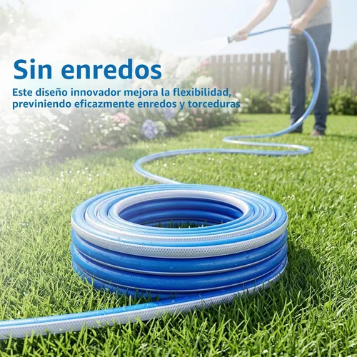 Vista 6 de Manguera de jardín azul de 3/4" Leader de 3 pies, Solution4Patio