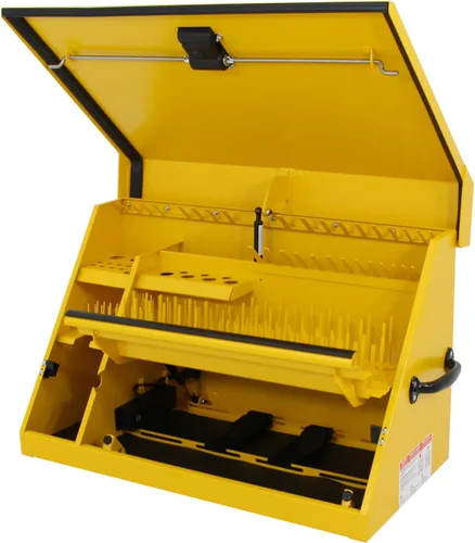 Vista 7 de DeWalt - Caja de herramientas triangular de 30 x 15 pulgadas, acero, color amarillo