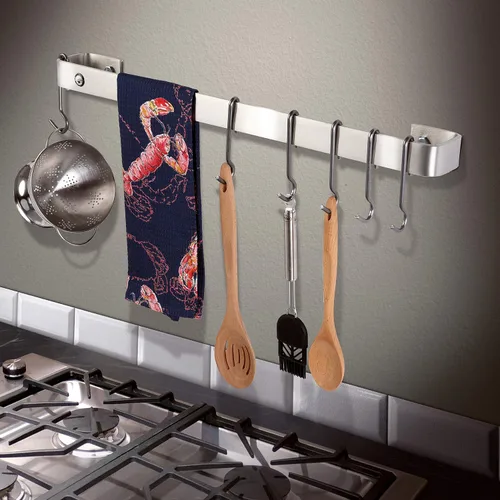 Vista 2 de Enclume Premier - Estante de pared para barra de utensilios (acero inoxidable)