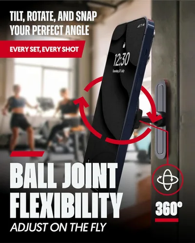 Vista 5 de Soporte magnético de teléfono para gimnasio para accesorios MagSafe, soporte de doble imán para iPhone 17 y Android compatible con soporte MagSafe