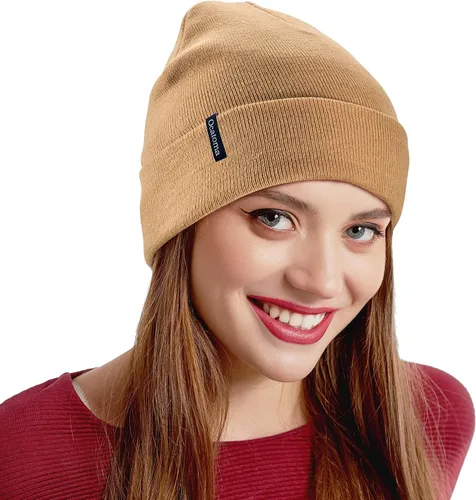Vista 2 de Ocatoma Gorro para hombres y mujeres, de punto acrílico, con puños, para uso diario, cálido, unisex, regalos para hombres y mujeres, novio, él y ella