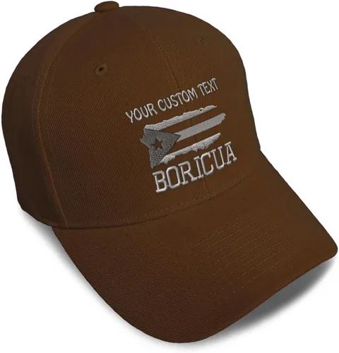 Vista 17 de Gorras de béisbol personalizadas para hombres y mujeres, bordadas con mapa de la isla de Puerto Rico, bandera C, sombreros de béisbol para hombre