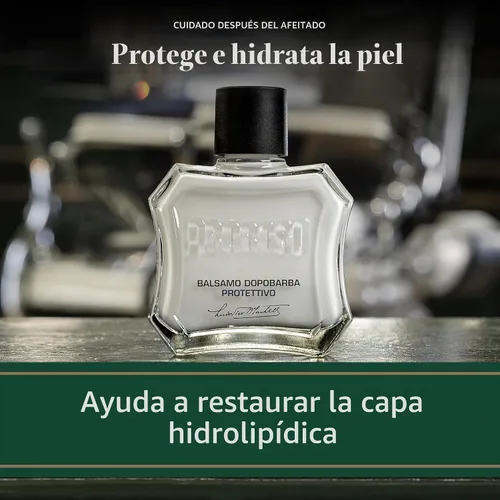 Vista 3 de Proraso Bálsamo para después del afeitado, protector e hidratante con aloe vera y vitamina E para piel seca, 3.4 onzas líquidas (paquete de 1)