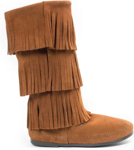 Vista 4 de Minnetonka Botas con flecos de 3 capas para mujer