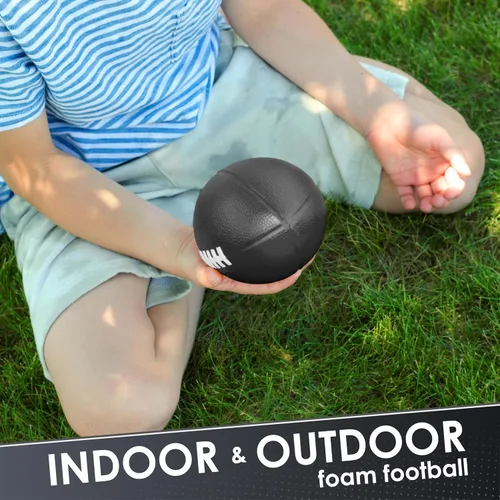 Vista 4 de Balón de fútbol de espuma - Balón pequeño de 18.4 cm de agarre fácil para niños - Balón de fútbol juvenil de tamaño para niños - Balones de espuma