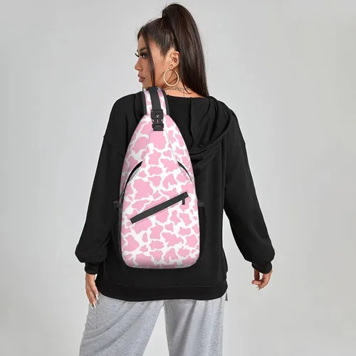 Vista 6 de Famame Mochila bandolera para el pecho, bolsa de hombro, gimnasio, ciclismo, viajes, senderismo, mochila para hombres y mujeres, Multicolor22