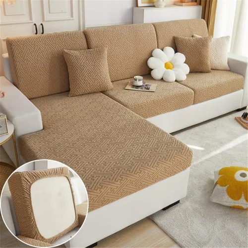 Vista 13 de SZJIAHTM Fundas de cojín universales elásticas para sofá, resistentes al desgaste, antideslizantes, para dormitorio, en forma de L, fundas