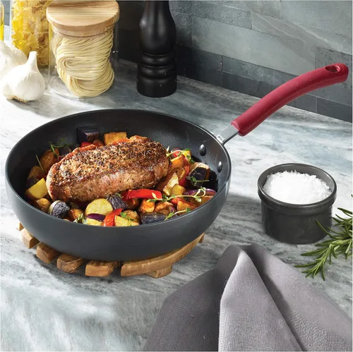 Vista 3 de T-fal Ultimate - Juego de utensilios de cocina de anodización dura antiadherente de 12 piezas, apto para horno y asador hasta 600F, juego de cocina