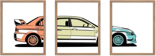 Vista 39 de Poster Master Póster de coche – Impresión clásica de coche – Arte de vehículo – Gran decoración de pared de garaje u oficina – 8 x 10 pulgadas