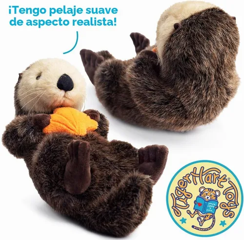 Vista 5 de TigerHart Owen La Nutria Marina - Animal de Peluche de 13 Pulgadas de Felpa