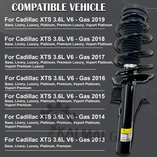 Vista 2 de Juego de amortiguadores de choque delantero izquierdo o derecho compatible con Cadillac XTS 3.6L 2013 2014 2015 2016 2017 2018 2019 84677093