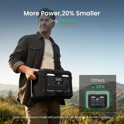 Vista 7 de Estación de energía portátil N1000 para acampar, 1024Wh, 1800W