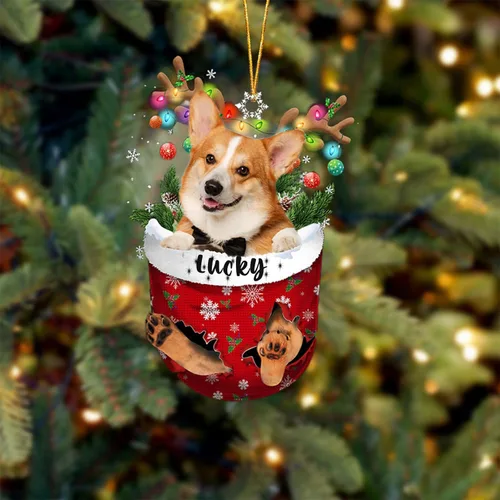 Vista 156 de Adorno de Navidad personalizado para perro Airedale Terrier en bolsillo de nieve, adorno para árbol de Navidad, idea de regalo para amantes