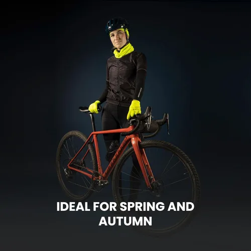Vista 4 de GripGrab Guantes de bicicleta acolchados de gel para primavera, otoño, a prueba de viento, guantes térmicos de ciclismo para clima frío, guantes