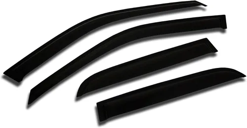 Vista 2 de Protectores de lluvia para ventana de automóvil compatibles con Dodge Durango 2011-2016 Tape-On Protectores de lluvia Deflectores de ventana