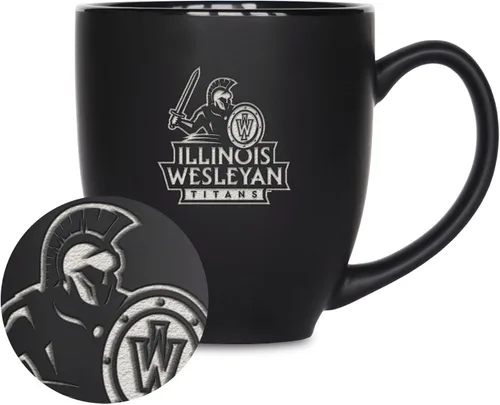 Vista 47 de Rico Industries - Taza de cerámica mate negra con grabado láser estándar de 15oz para NCAA (escuelas T & U) - Para bebidas calientes o frías