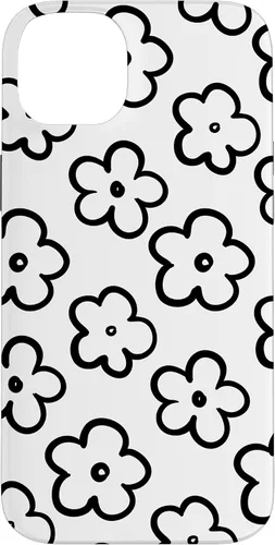 Vista 14 de Funda para iPhone 11 Pro Max con diseño de flores silvestres en blanco y negro