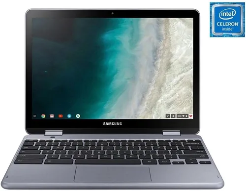 Vista 5 de Samsung - Plus Chromebook 2 en 1 con pantalla táctil de 12,2" - Intel Celeron - Memoria de 4 GB - Memoria flash eMMC de 32 GB - Stealth Silver