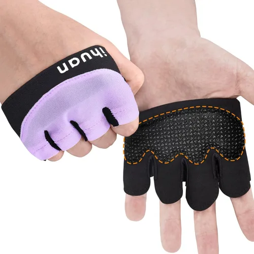 Vista 8 de ihuan Nuevos guantes de entrenamiento de gimnasio para levantamiento de pesas para hombres y mujeres, ideales para levantamiento de pesas
