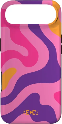 Vista 27 de Retro Liquid Swirl Groovy Abstract Pattern Wave Purple Phone Case for iPhone 17