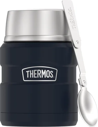 Vista 23 de THERMOS Stainless King Tarro de alimentos aislado al vacío con cuchara, 16 onzas, verde militar