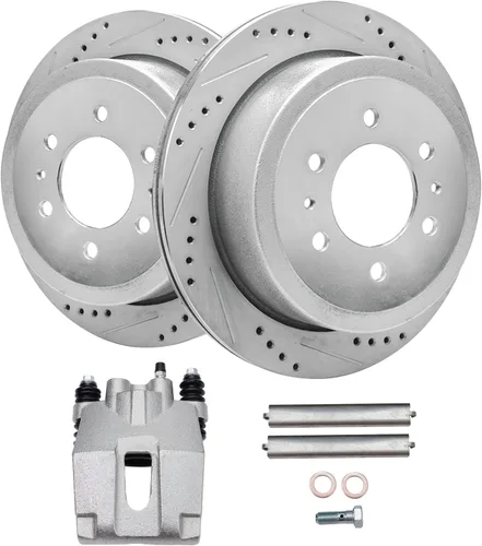 Vista 51 de Detroit Axle - Kit de freno trasero para Chevy GMC Silverado Sierra Suburban Yukon XL 1500 Astro Tahoe Safari Frenos de disco Rotores Pinza de freno