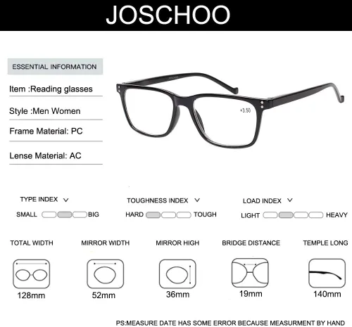 Vista 2 de JOSCHOO Paquete de 5 lentes de lectura para hombres y mujeres, bisagras de resorte, anteojos cómodos para leer (3 negros 2 tortuga, 0.5)