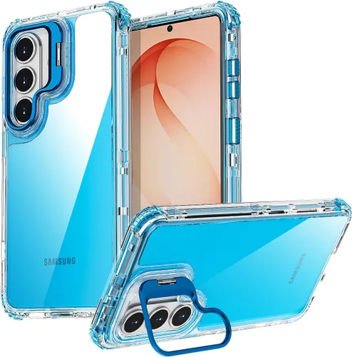 Vista 7 de AICase Para Samsung Galaxy S26 Transparente con Cámara de Metal Resistente Protección contra Caídas Cuerpo Completo Resistente A Prueba