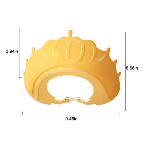 Vista 2 de PandaEar Gorro de ducha para bebé, 2 unidades, impermeable, ajustable, de silicona, para protección de ojos y oídos, bonita forma de corona