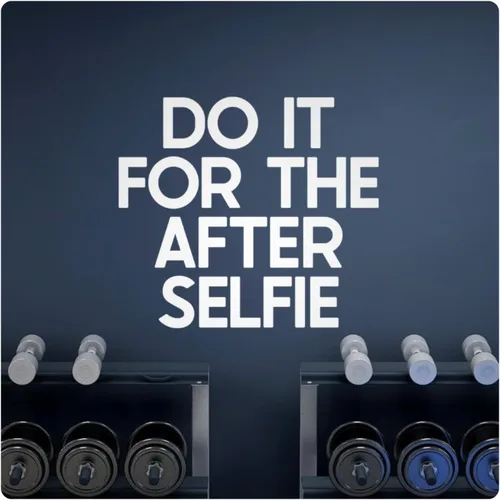 Vista 8 de My Vinyl Story - Do it for The After Selfie - Calcomanía inspiradora motivacional divertida para pared, cita artística, frase para decoración