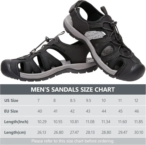 Vista 7 de CAMELSPORTS Sandalias de senderismo para hombre, puntera cerrada, sandalias de playa al aire libre, impermeables, deportivas para pescador, zapatos