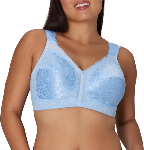 Vista 17 de Playtex Brasier inalámbrico para mujer, sujetadores de talla grande de 18 horas disponibles, cobertura completa, alisado, 4693, paquete individual