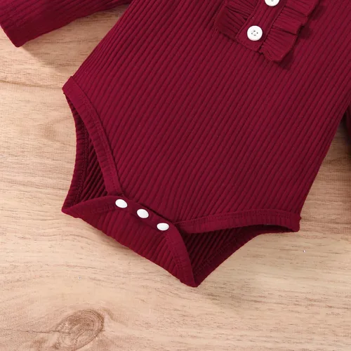 Vista 6 de Conjunto de 2 piezas de Navidad para bebé y niña pequeña para otoño e invierno