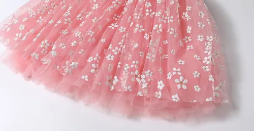 Vista 4 de Vestido tutú para niñas pequeñas, sin mangas, vestido de tul de princesa