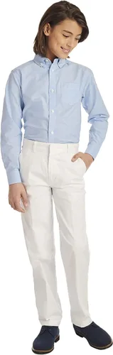 Vista 3 de IZOD - Camisa Oxford de manga larga con botones para niño, color sólido