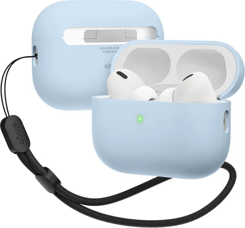 Vista 12 de elago Liquid Hybrid - Funda para AirPods Pro 2 con cordón, compatible con AirPods Pro de 2ª generación, protección de triple capa, resistente al