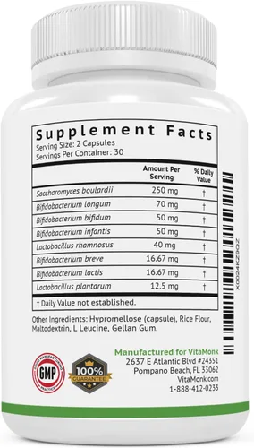 Vista 7 de VitaMonk Probióticos bajos en histamina para la intolerancia a la histamina