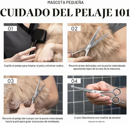 Vista 4 de Tweezerman 7" Pet Grooming Shears-Safety Round Tips for Dogs & Cats