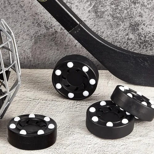 Vista 5 de Deekin Discos de hockey de hockey callejero Discos de hockey con rodillos de hockey multifuncionales, novedoso juego de hockey para interiores