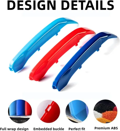 Vista 2 de Insertos de parrilla automotriz para BMW X1 F48 2016-2019 7 vigas, accesorios de parrilla delantera
