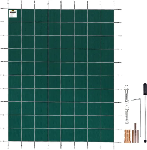 Vista 18 de VEVOR Cubierta rectangular para piscina de 12 x 20 pies, toldo de invierno de PVC color carbón, impermeable y repelente de suciedad