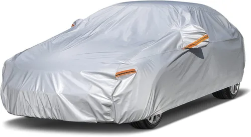 Vista 15 de Kayme Funda de automóvil de 6 capas para Audi A4 Sedan (2011-2023), impermeable para todo tipo de clima, cubierta exterior completa, protección