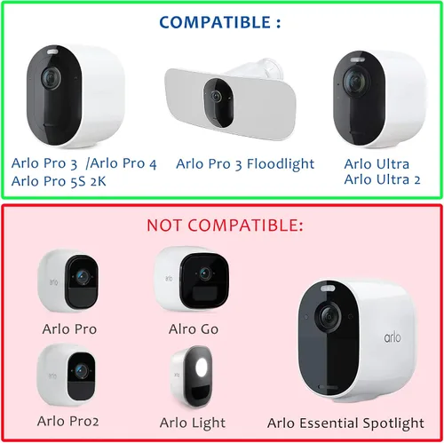 Vista 2 de Cargador de panel solar para Arlo Pro5S 2K, Pro4, Pro3, Floodlight, Ultra2 y Ultra Cámaras Sistema de Cámara de Seguridad -1PACK