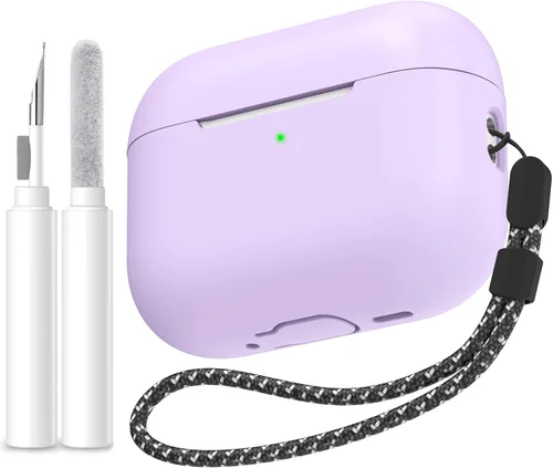 Vista 26 de AhaStyle Funda Protectora de Silicona Mejorada [LED Frontal Visible] Compatible con Apple AirPods 2 y 1 (Negro)