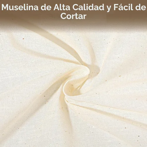 Vista 8 de The Yard Fabrics - Tela de muselina de algodón natural sin blanquear, tela de algodón de muselina para coser ropa, tela de tela, rollo
