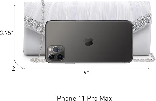 Vista 5 de Dasein Bolsos de noche de satén para mujer, monederos de mano, bolso de mano, bolsos formales de fiesta, baile de graduación con diamantes