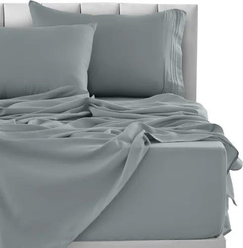 Vista 59 de LUX Décor - Juego de sábanas Twin de microfibra ultrasuave de 3 piezas con sábana encimera, sábana bajera de 16 pulgadas de profundidad y funda