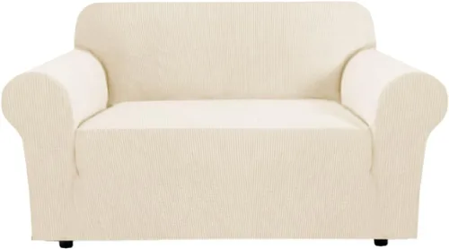 Vista 12 de H.VERSAILTEX Funda elástica para sofá, fundas suaves para muebles de 3 cojines, con tela jacquard gruesa a cuadros con parte inferior elástica, sofá