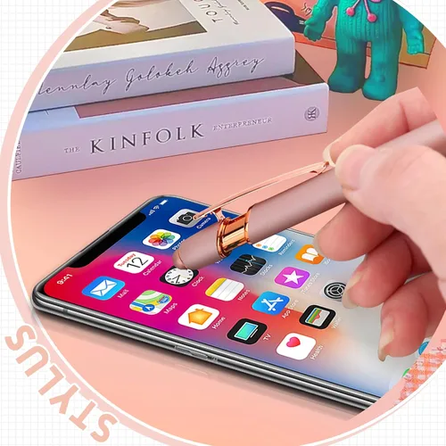 Vista 6 de YOXMJDB Bolígrafos Stylus para pantallas táctiles, paquete de 12 bolígrafos de oro rosa inspiradores, bolígrafos de punta media de 1.0 mm