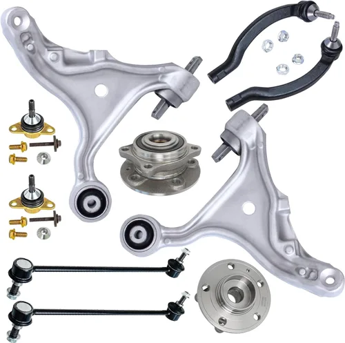 Vista 62 de Detroit Axle - Kit de suspensión delantera 4WD para Nissan Frontier Pathfinder Xterra, 2 cubos de rodamientos de ruedas, 2 brazos de control